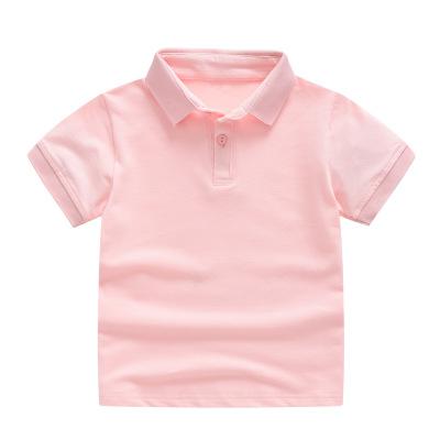 2021 New Children&#39;s Summer Cotton Short Sleeved Shirt Baby Boys Girls Solid Color Polo Shirt 2-7Y Kids Brand Polo Clothes Out