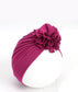 New Fashion Flower Baby Hat Newborn Elastic Baby Turban Hats for Girls 10 Colors Cotton Infant Beanie Cap 1 PC