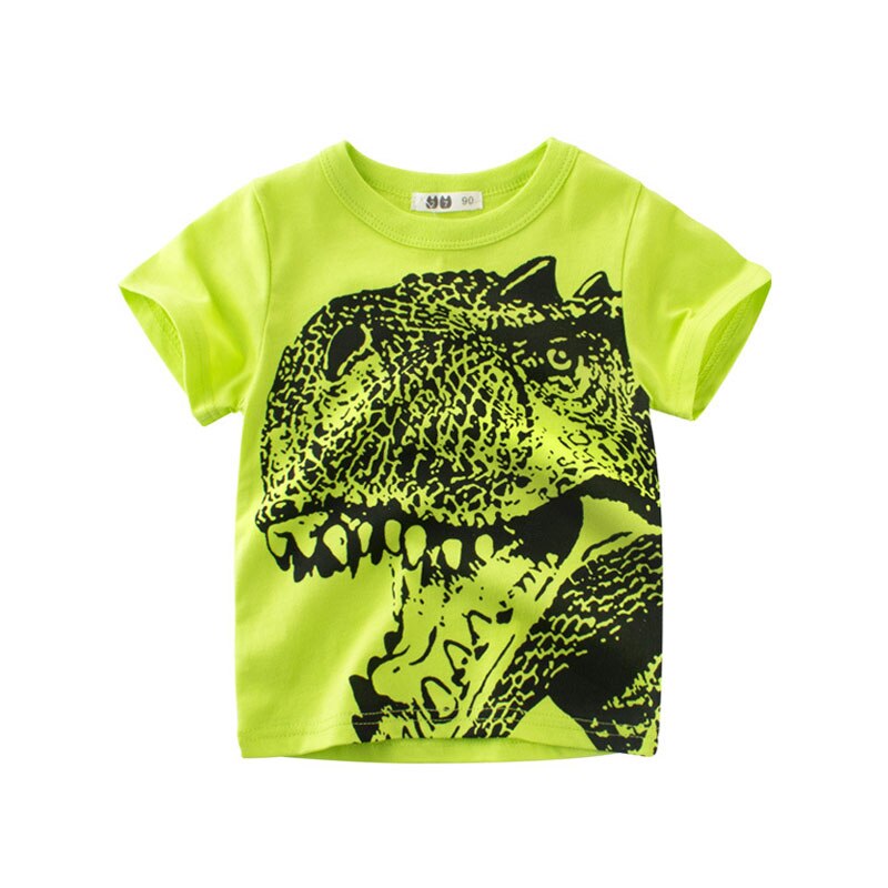 2020 Summer Boys T Shirts Clothing Short Sleeve 100% Cotton Dinosaur Cartoon Children T Shirts Girls 2-8Y High Quality Kids Tees