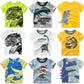 2020 Summer Boys T Shirts Clothing Short Sleeve 100% Cotton Dinosaur Cartoon Children T Shirts Girls 2-8Y High Quality Kids Tees