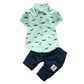 Baby Boy Clothing Sets Bebe Fashion T-shirt+Solid Pants Set Summer Kid Outfit Toddler Children Cotton Tracksuit Clothes