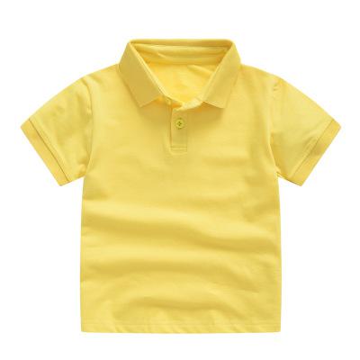 2021 New Children&#39;s Summer Cotton Short Sleeved Shirt Baby Boys Girls Solid Color Polo Shirt 2-7Y Kids Brand Polo Clothes Out