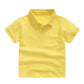 2021 New Children&#39;s Summer Cotton Short Sleeved Shirt Baby Boys Girls Solid Color Polo Shirt 2-7Y Kids Brand Polo Clothes Out