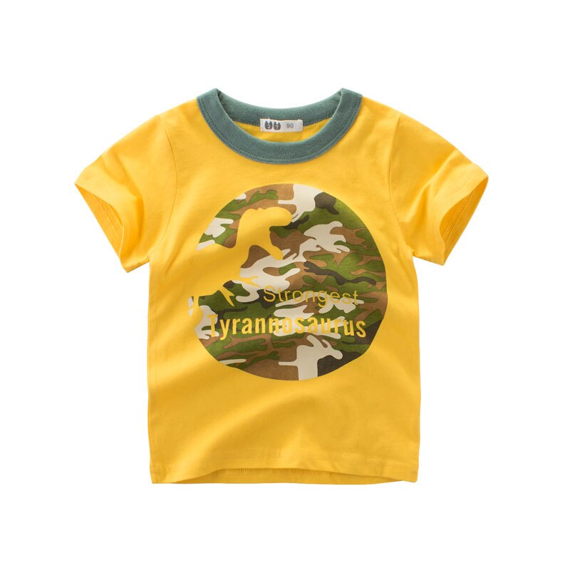 2020 Summer Boys T Shirts Clothing Short Sleeve 100% Cotton Dinosaur Cartoon Children T Shirts Girls 2-8Y High Quality Kids Tees