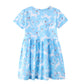 Jumping Meters Summer New Arrival Short Sleeve Princess Girls Dresses With Unicorns Print Children's Frocks Toddler Clothes
