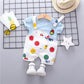 Summer Baby Short Sleeve Clothing Boys and Girls Cotton Tracksuit Striped Top+Overalls For Toddler Children Casual Clothing