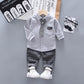 New Spring Baby Boys Fashion Clothing Children Gentleman Tie Shirt Pants 2Pcs/Sets Kids Formal Clothess Infant Cotton Tracksuit