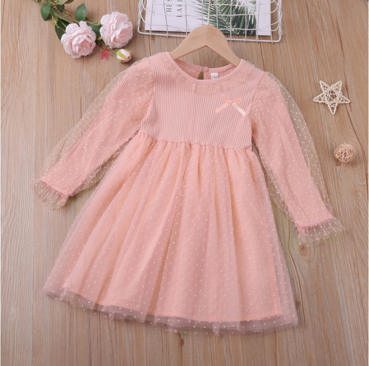 Humor Bear Girls Dress Summer Autumn Flower Princess Dress Toddler Girl Clothes Children Clothing Cute Animal Baby Girls Dresses