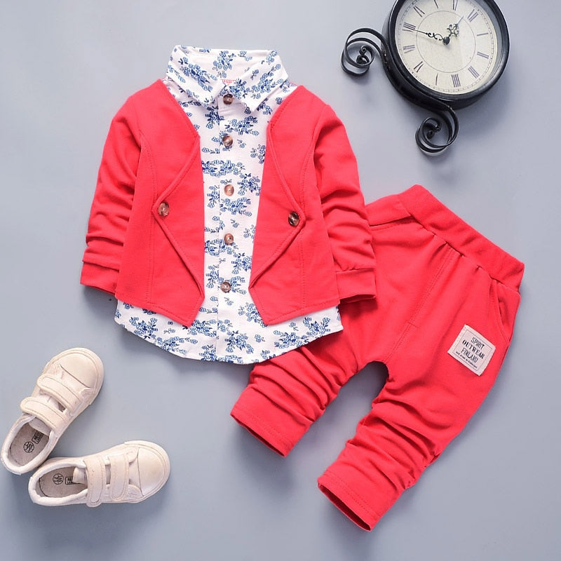 Spring Kids Fashion Clothes Baby Boy Girl Cotton Jacket Pants 2pcs/sets Autumn Children Infant Casual Clothing Toddler Tracksuit