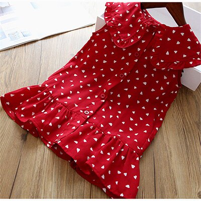 2021 2-7Y Kids Girls Dress Summer Girls Sleeveless Chiffon Polka Dot Dress Princess Dress For Girl Children Clothing