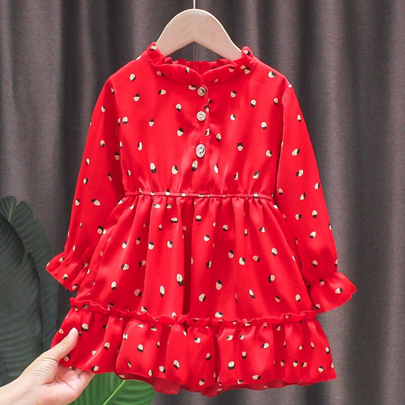 2021 2-7Y Kids Girls Dress Summer Girls Sleeveless Chiffon Polka Dot Dress Princess Dress For Girl Children Clothing