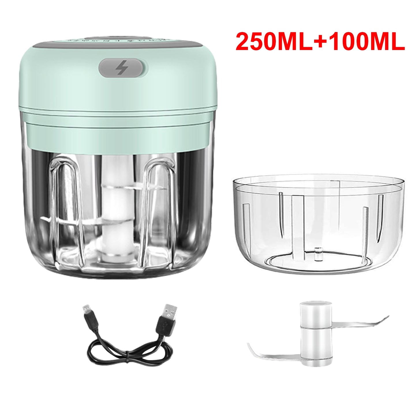 Electric Food Crusher Mini Garlic Press Garlic Crusher Vegetable Chopper For Kitchen Crushed Garlic Crushed Ginger Crushed Chili