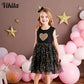 VIKITA Girls Dresses 2021 Girls Sequins Sleeveless Dresses Kids Elegant Princess Tutu Vestidos Children Summer Tulle Dress