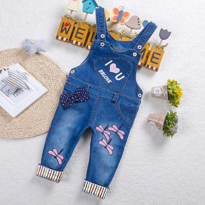 IENENS Kids Baby Girls Clothes Clothing Trousers Jumpsuit Playsuit Toddler Infant Girl Long Pants Denim Jeans Overalls Dungarees