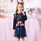 VIKITA Children Clothing Autumn Toddler Girls Clothes T-shirt+ Layered Skirt 2pc Outfit Suit Kids Clothes Girls Clothing Sets