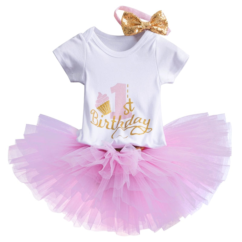 Unicorn Party Dresses For 1 Year Baby Girl Birthday Outfits Clothes Tutu Cake Smash Dresses Infant Christening Gowns 12 Months