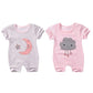 Baby Short-sleeved Jumpsuit Baby Summer Pajamas Cloud Five-star Infant Newborn Summer Clothes