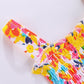 Mudkingdom Toddler Girl Summer Dress Cotton Floral Smocked Dresses for Baby Girls Sundress Cute Little Kids Jumper Dress