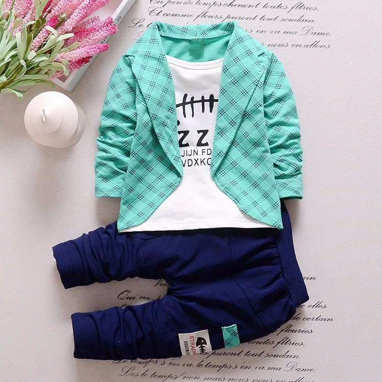 Spring Kids Fashion Clothes Baby Boy Girl Cotton Jacket Pants 2pcs/sets Autumn Children Infant Casual Clothing Toddler Tracksuit