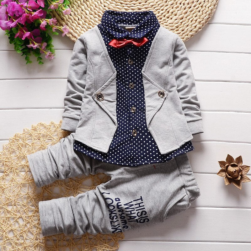 Spring Kids Fashion Clothes Baby Boy Girl Cotton Jacket Pants 2pcs/sets Autumn Children Infant Casual Clothing Toddler Tracksuit
