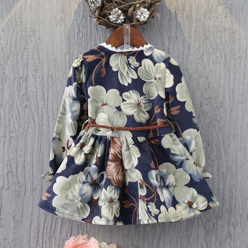 Humor Bear Girls&#39; Dresses 2022 Autumn New Style Children Baby Kids Clothing Loose Ruffle Splicing Girl Fashionable Dress