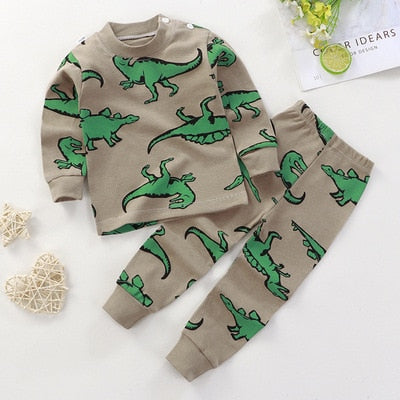 2019 Autumn New Baby Clothing Set Cartoon Cotton Baby Boys Clothing Girls Suit Set 0-3 Year Baby Clothes
