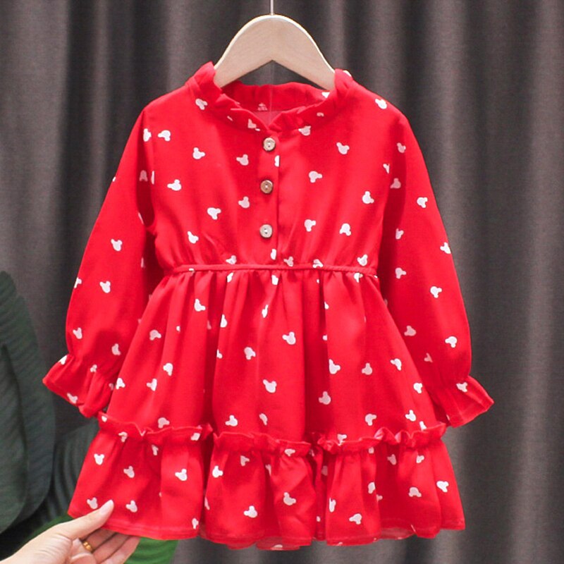 2021 2-7Y Kids Girls Dress Summer Girls Sleeveless Chiffon Polka Dot Dress Princess Dress For Girl Children Clothing