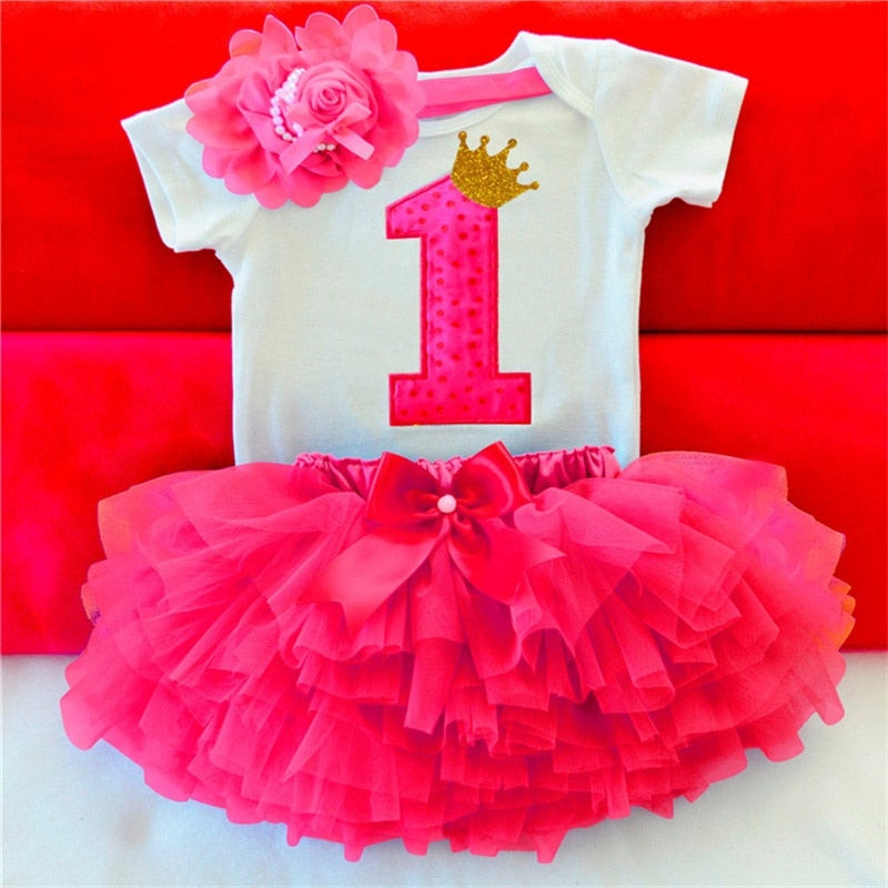 1 Year Baby Girl Clothes Unicorn Party tutu Girls Dress Newborn Baby Girls 1st Birthday Outfits Toddler Girls Boutique Clothing