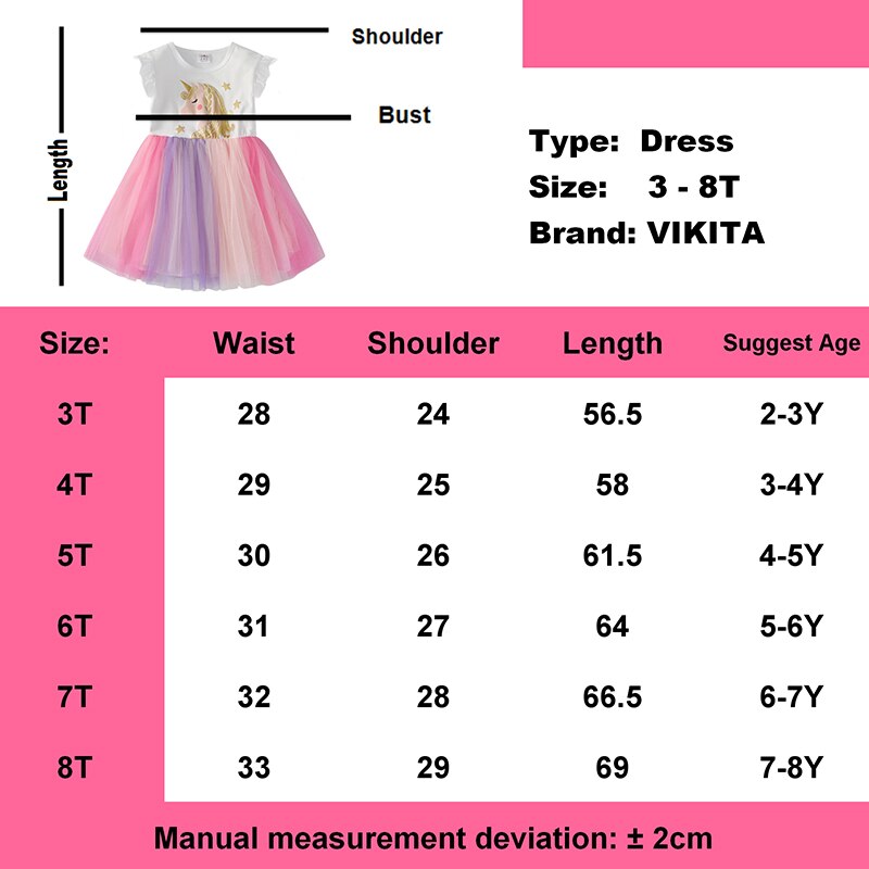 VIKITA Lace Layered Dress for Girls Mesh Princess Birthday Party Dresses Girl Flare Sleeve Dress Children Summer Vestidos