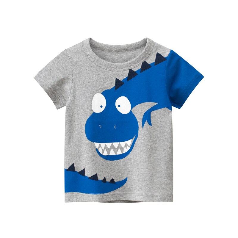 Yocute Children&#39;s T-shirt Summer 2022 New Kids Clothing Cotton Boys Clothes Casual Style Cartoon Dragon Boy Oversized T-shirt