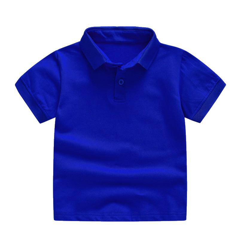2021 New Children&#39;s Summer Cotton Short Sleeved Shirt Baby Boys Girls Solid Color Polo Shirt 2-7Y Kids Brand Polo Clothes Out