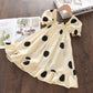Bear Leader Cartoon Print Baby Girls Princess Dress New Fashion Summer Floral Dresses Toddler Kid Party Clothes Children Vestido