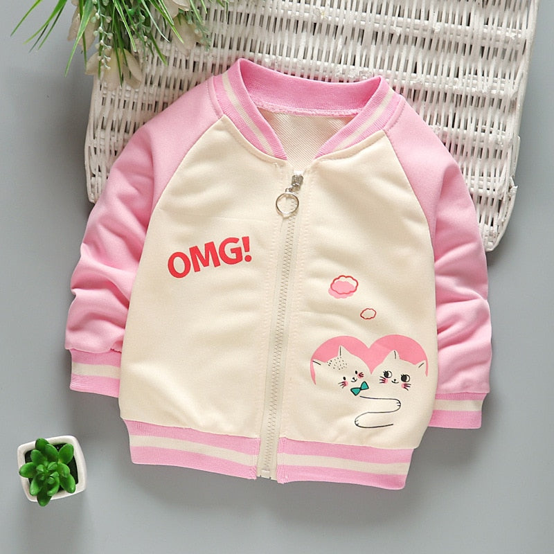 Baby Jacket Children&#39;s Clothing Spring And Autumn Clothing New Boys Girls Jackets Baseball Uniforms Baby Casual Clothes
