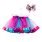 2022 New Tutu Skirt Baby Girl Clothes 12M-8Yrs Colorful Mini Pettiskirt Girls Party Dance Rainbow Tulle Skirts Children Clothing