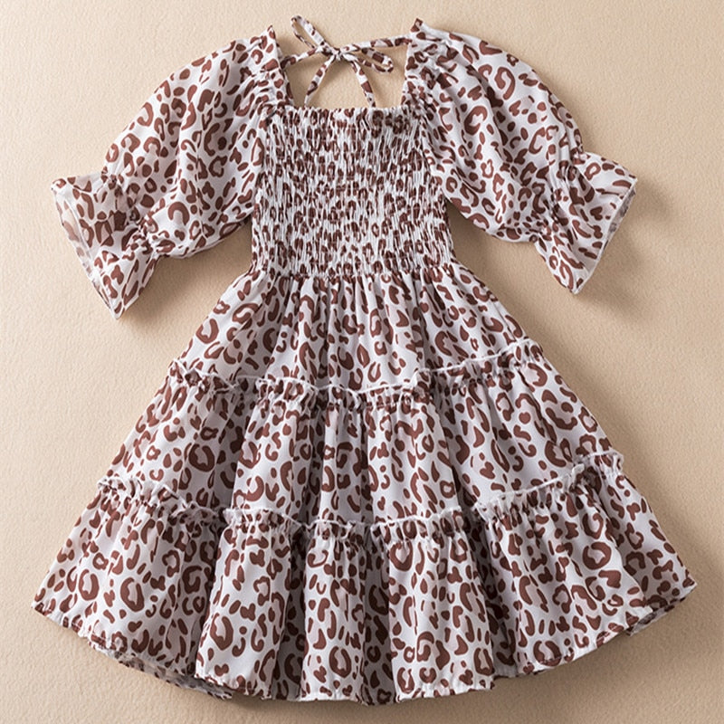 2022 Elegant Kids Flower Girls Winter Dresses Children Kids Floral Long Sleeve Clothing Girls Princess Tulle Dress