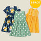 PatPat New Arrival Summer 3-piece Unicorn Allover Striped Print Solid Dresses Children&#39;s Clothing